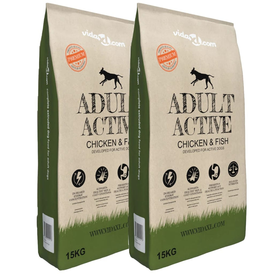 Premium Hondenvoer Droog Adult Active Chicken & Fish 30Kg 2 St 30 kg