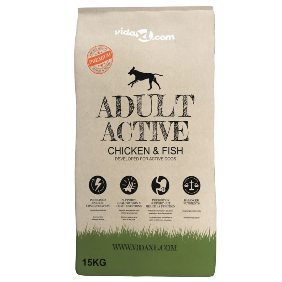 Premium Hondenvoer Droog Adult Active Chicken & Fish 30Kg 2 St 30 kg