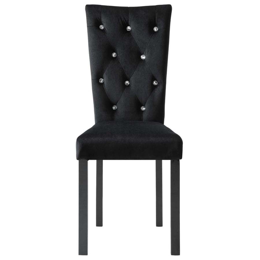 Eetkamerstoelen Fluweel 2 Zwart