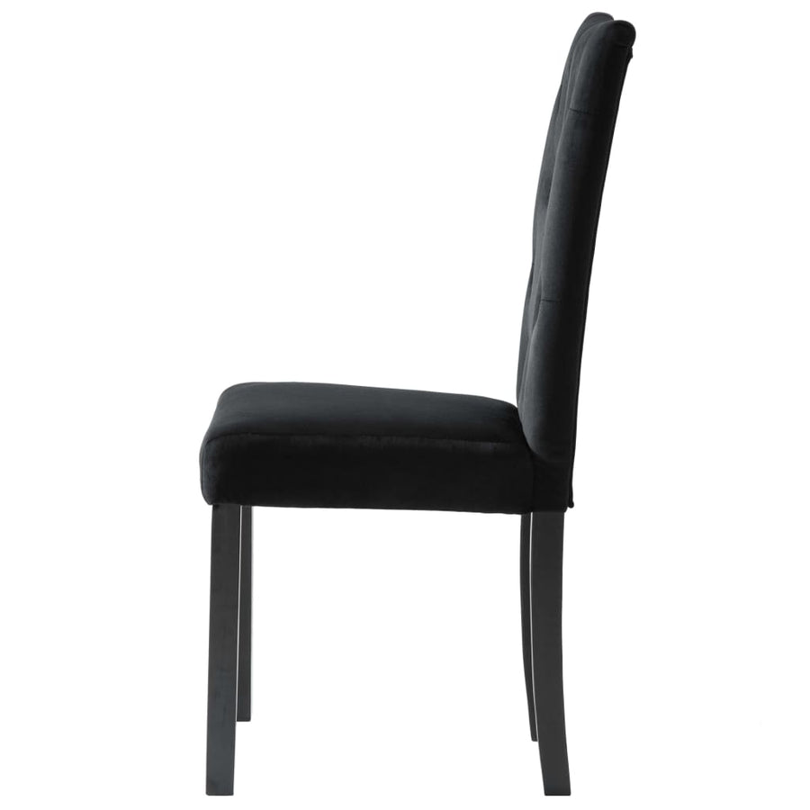 Eetkamerstoelen Fluweel 2 Zwart