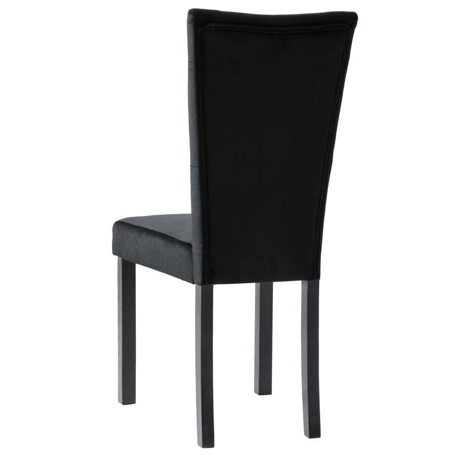 Eetkamerstoelen Fluweel 2 Zwart