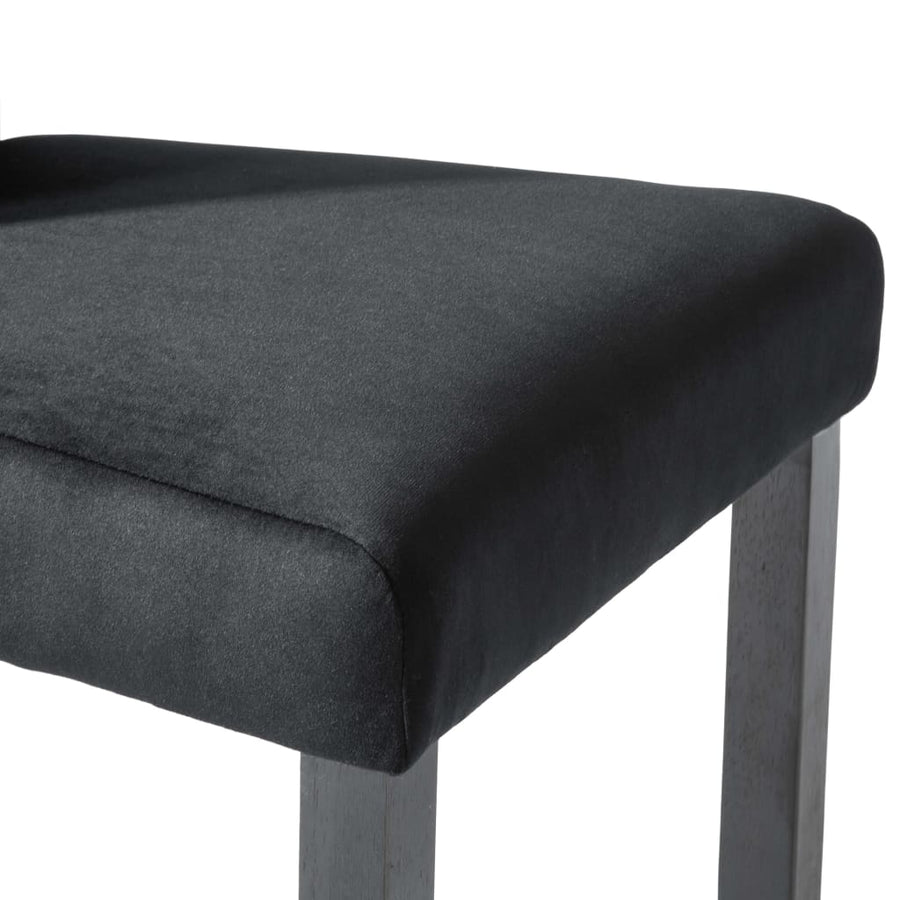 Eetkamerstoelen Fluweel 2 Zwart