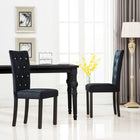 Dining Chairs 2 pcs Velvet Black