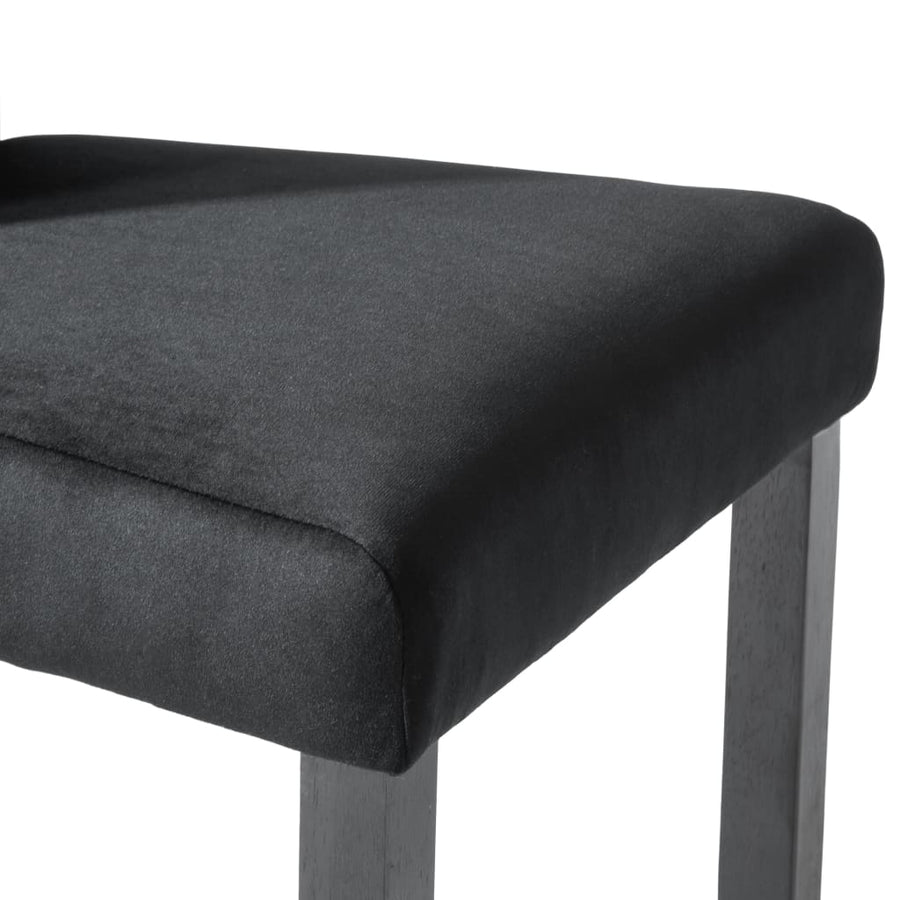 Eetkamerstoelen Fluweel 4 Zwart