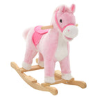 Rocking horse 65x32x58 cm plush pink