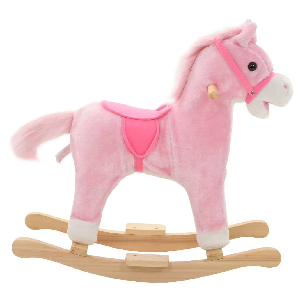 Hobbeldier 65X32X58 Cm Pluche Roze Paard