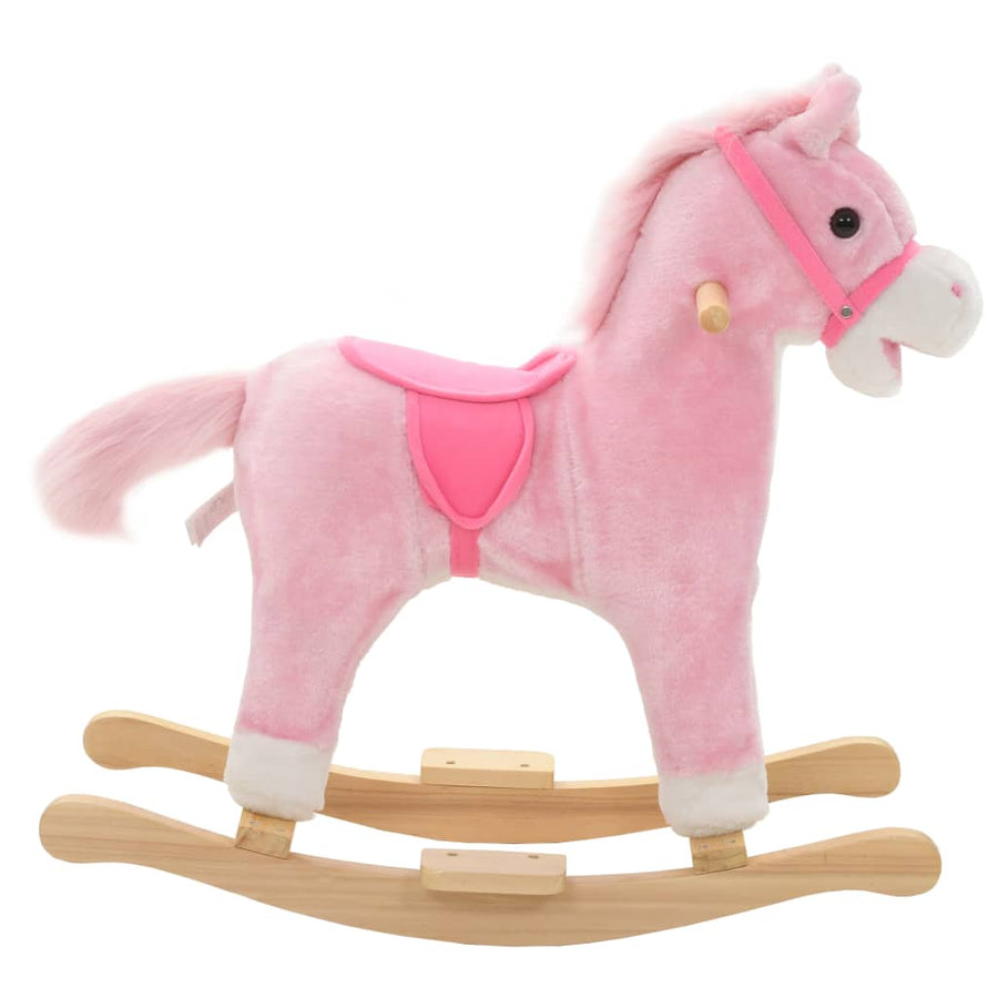 Hobbeldier 65X32X58 Cm Pluche Roze Paard