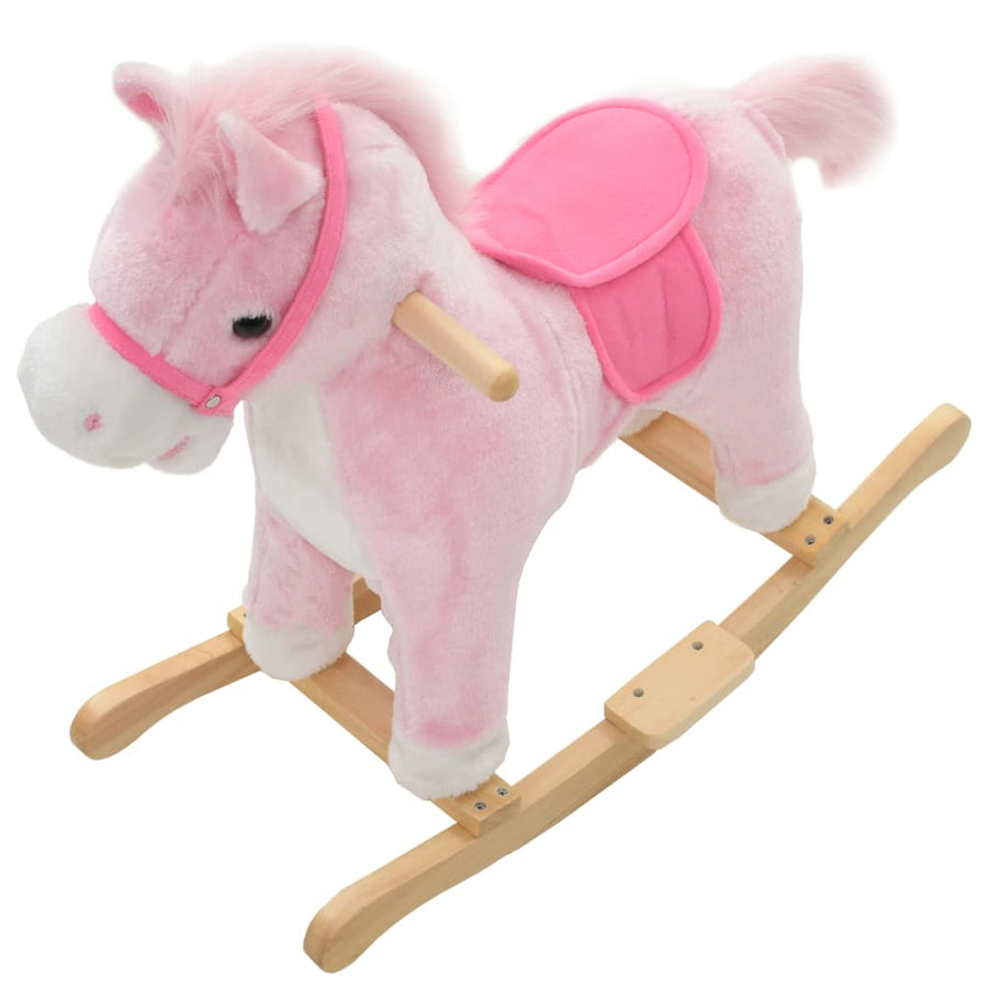 Hobbeldier 65X32X58 Cm Pluche Roze Paard