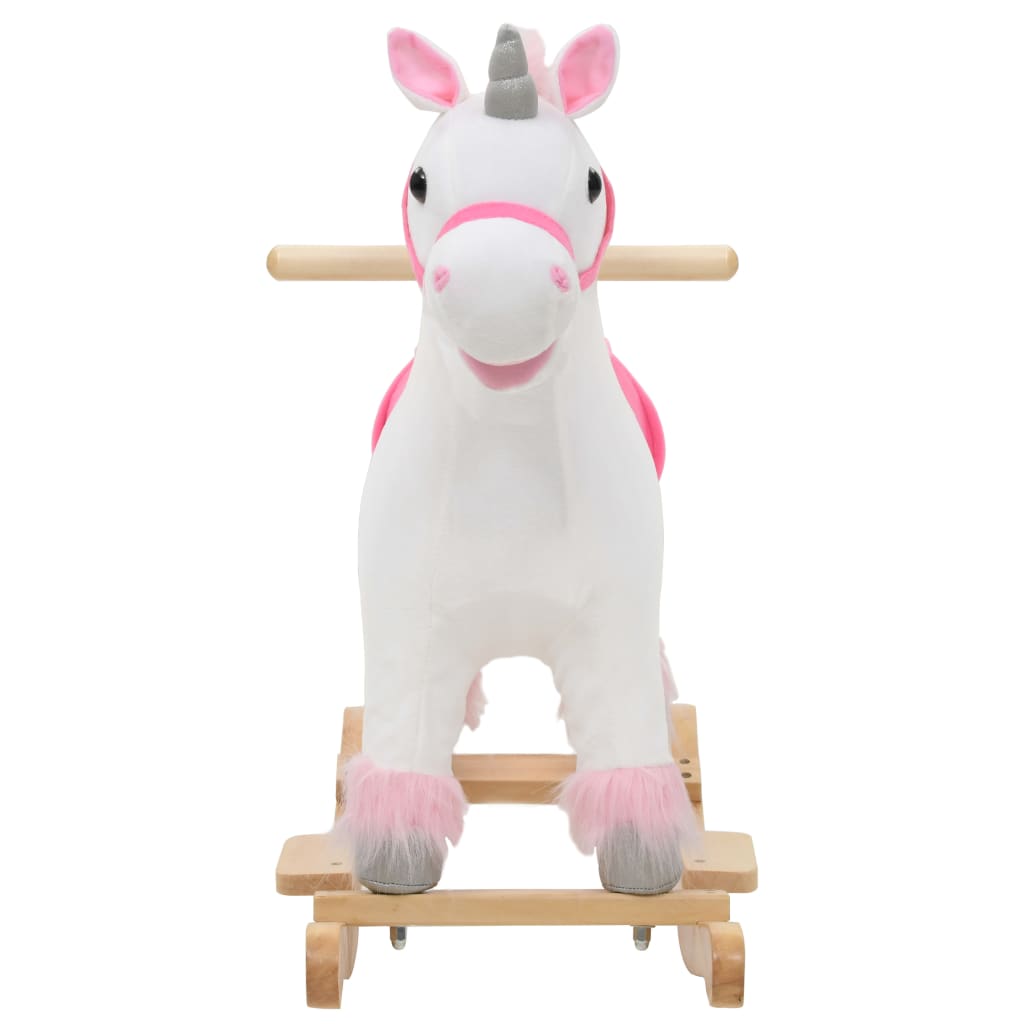 Hobbeldier 65X32X58 Cm Pluche Wit En Roze Eenhoorn