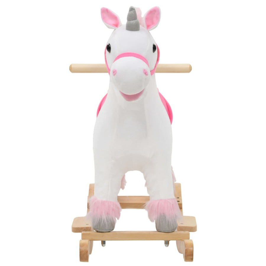 Hobbeldier 65X32X58 Cm Pluche Wit En Roze Eenhoorn