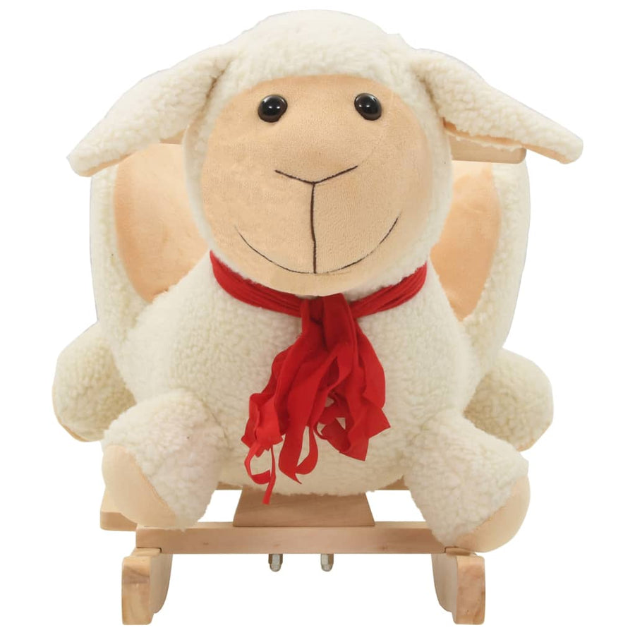 Hobbeldier Schaap Met Rugleuning 60X32X50 Cm Pluche Wit
