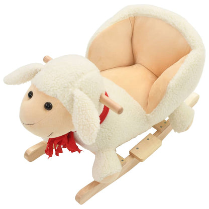 Hobbeldier Schaap Met Rugleuning 60X32X50 Cm Pluche Wit