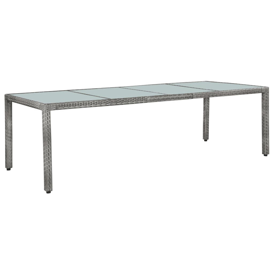 -Delige Tuinset Met Kussens Poly Rattan 11 250 cm tafellengte Grijs en wit