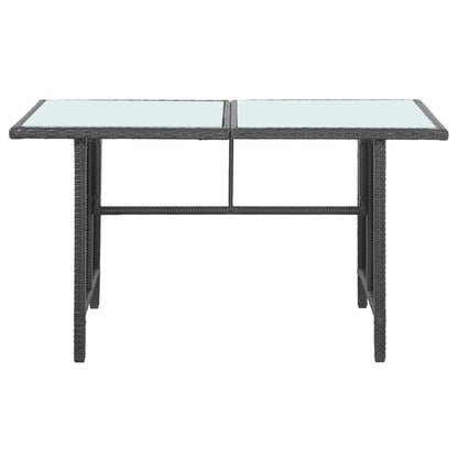 5-Delige Loungeset Met Kussens Poly Rattan 1 Zwart