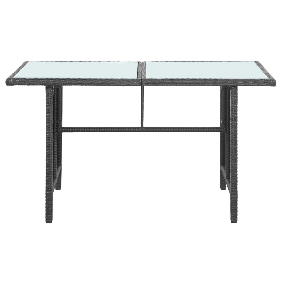 5-Delige Loungeset Met Kussens Poly Rattan 1 Zwart