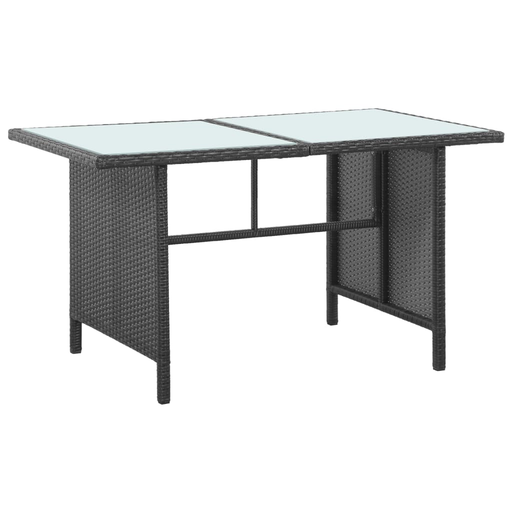 5-Delige Loungeset Met Kussens Poly Rattan 1 Zwart