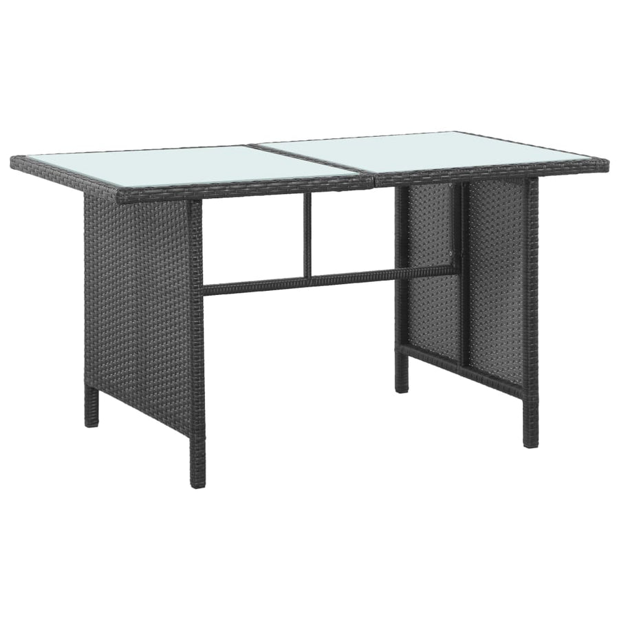 5-Delige Loungeset Met Kussens Poly Rattan 1 Zwart