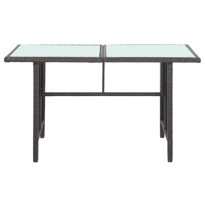 -Delige Loungeset Met Kussens Poly Rattan 5 Bruin