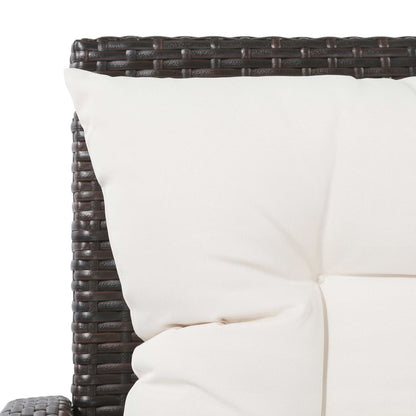 -Delige Loungeset Met Kussens Poly Rattan 5 Bruin