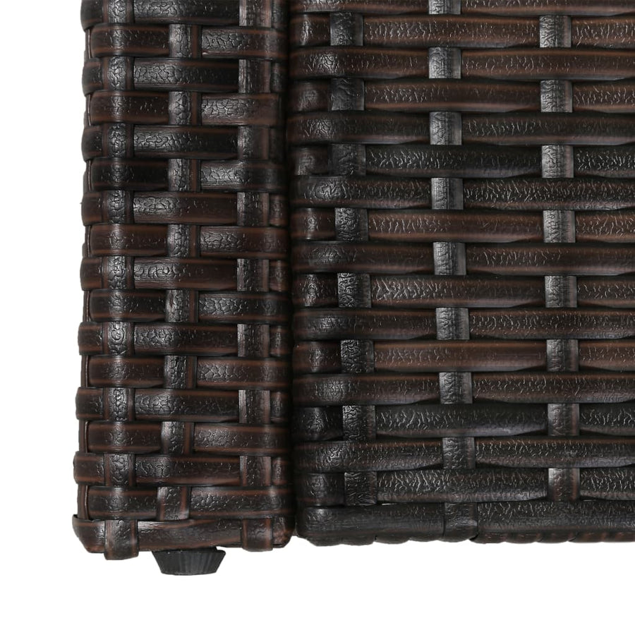-Delige Loungeset Met Kussens Poly Rattan 5 Bruin