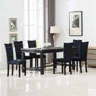 Dining chairs 6 pcs velvet black