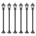 Paalverlichting tuin 110 cm aluminium brons 6 stuks