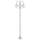 Post light garden E27 220 cm aluminum white 3-piece