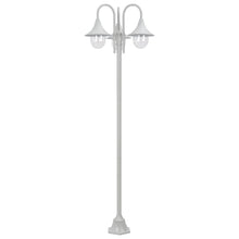 Paalverlichting Tuin E27 220 Cm Aluminium 3-Delig Wit