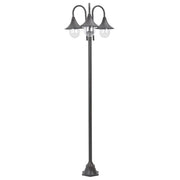 Paalverlichting tuin 220 cm aluminium brons 3-delig