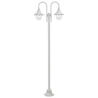 Paalverlichting Tuin E27 220 Cm Aluminium 2-Delig Wit