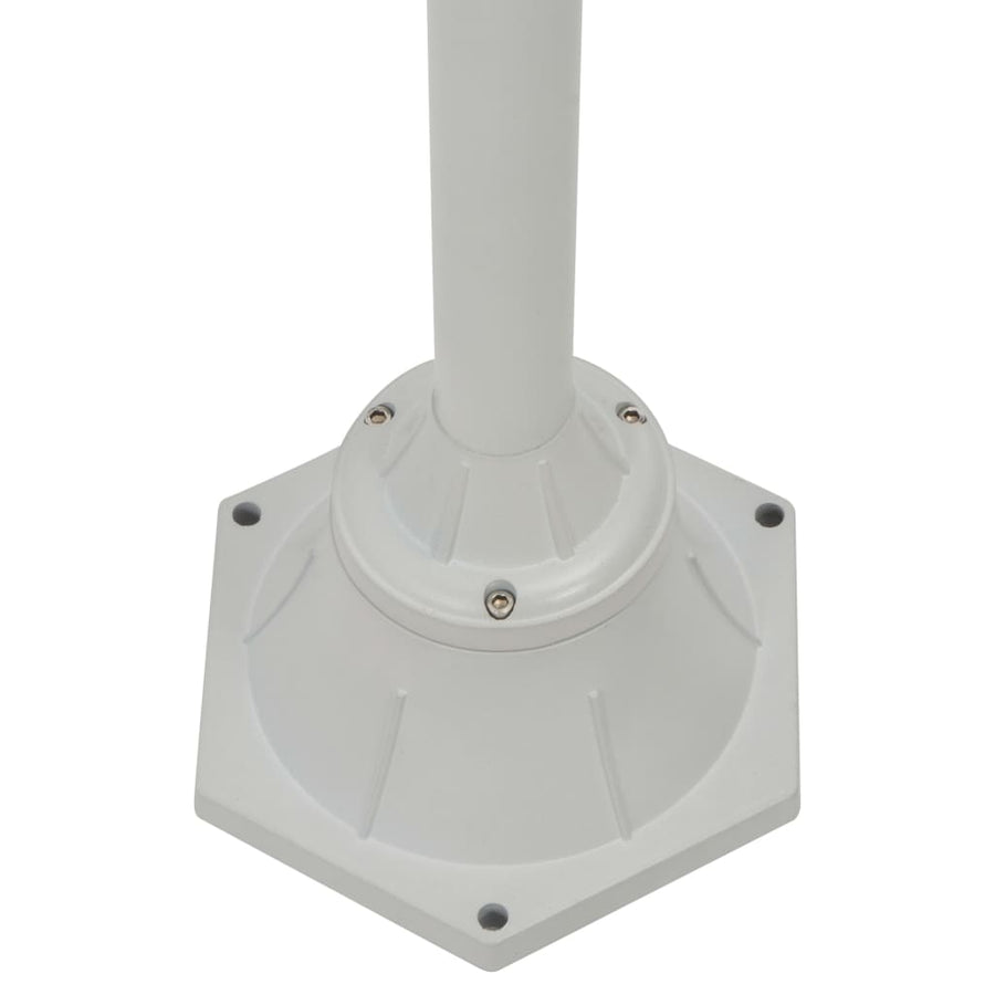 Paalverlichting Tuin E27 220 Cm Aluminium 2-Delig Wit