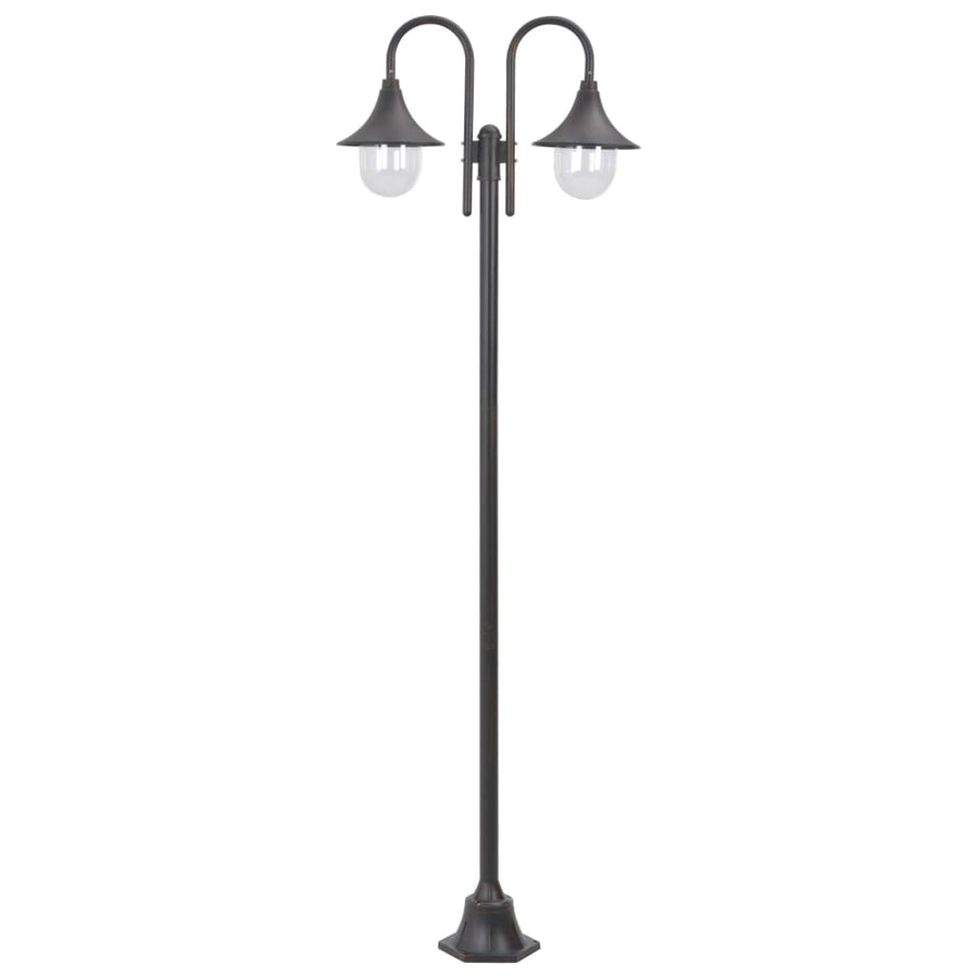Paalverlichting Tuin E27 220 Cm Aluminium 2-Delig Brons