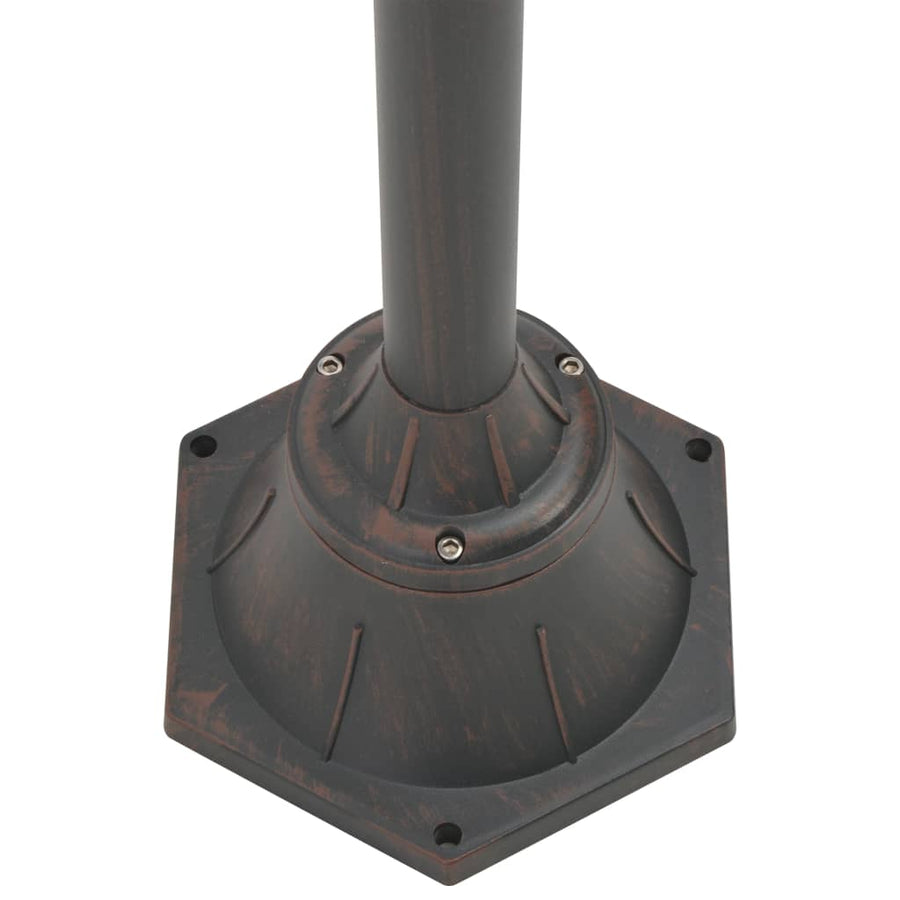 Paalverlichting Tuin E27 220 Cm Aluminium 2-Delig Brons
