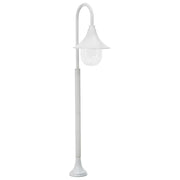 E27 120 cm white aluminium garden post light