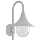 Tuin Wandlamp E27 42 Cm Aluminium Wit