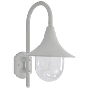 Tuin wandlamp 42 cm aluminium wit E27