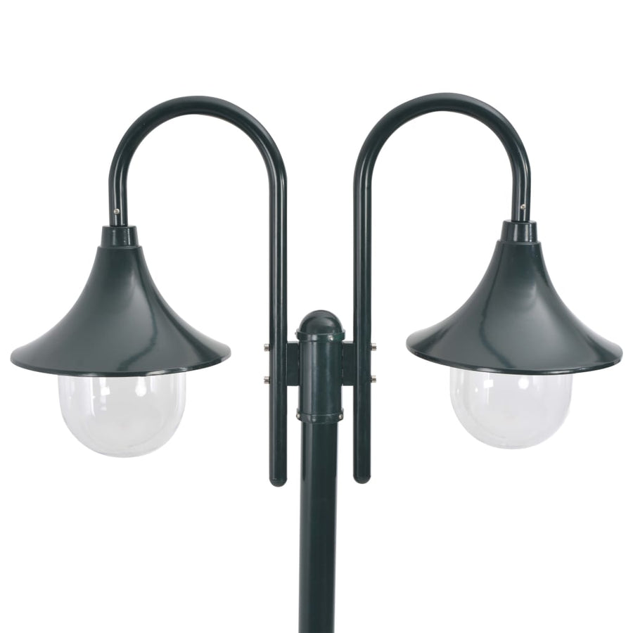 Paalverlichting Tuin E27 220 Cm Aluminium 2-Delig Donkergroen