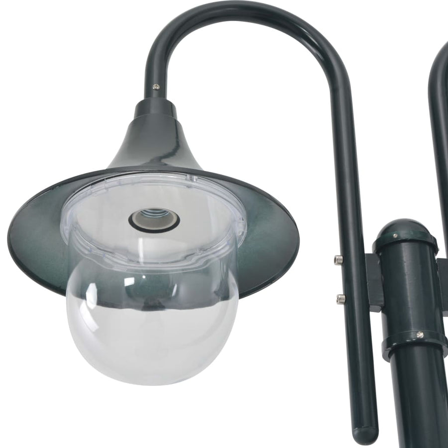 Paalverlichting Tuin E27 220 Cm Aluminium 2-Delig Donkergroen