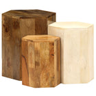 3-piece Coffee Table Set Solid Mango Wood