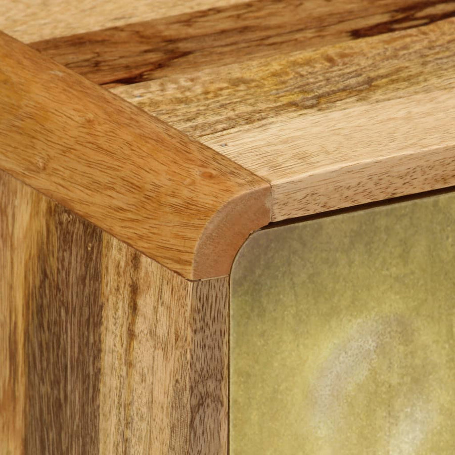 Tv-Meubel 120X30X45 Cm Massief Mangohout Goud