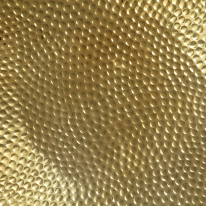 Salontafel 70X30 Cm Gehamerd Aluminium Messingkleurig