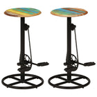 Bar stools 2 pc solid recycled wood