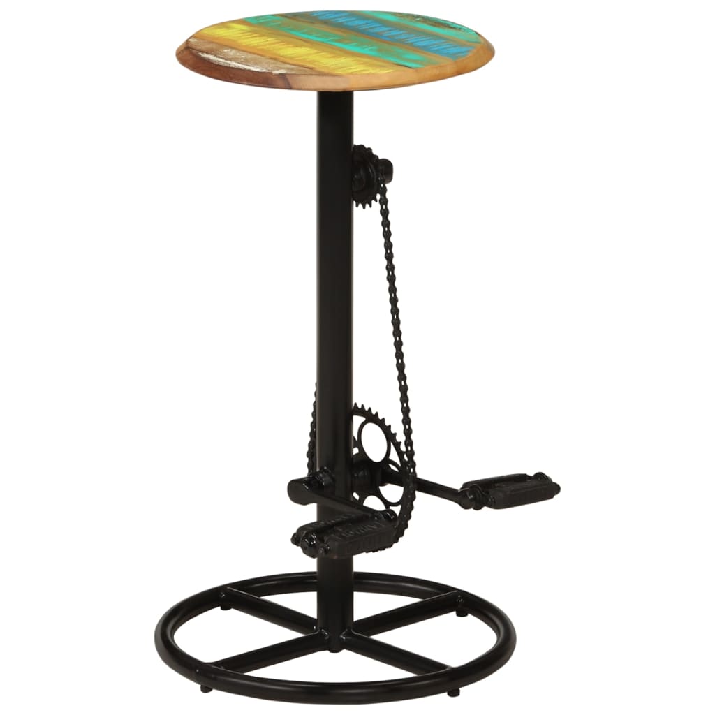 Barkrukken Massief Gerecycled Hout 38 x 38 x 76 cm Multikleur