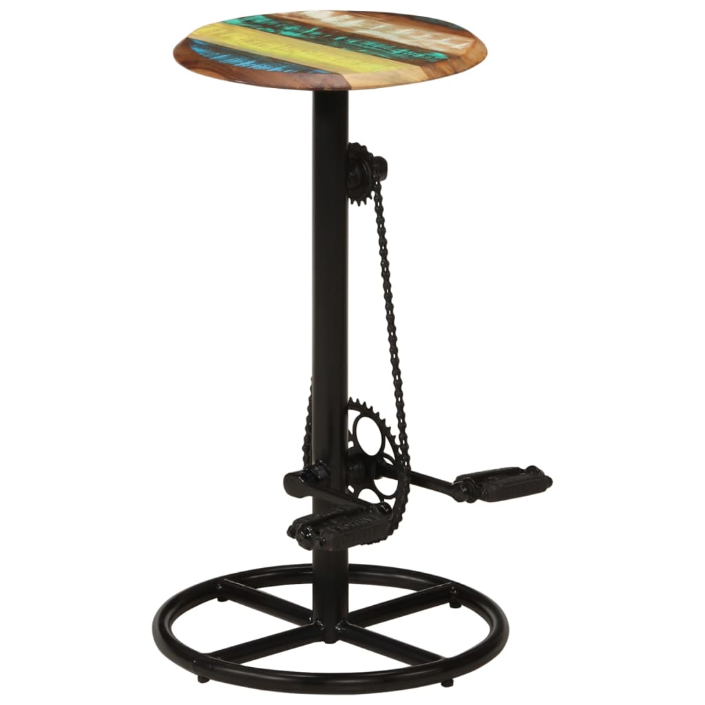 Barkrukken Massief Gerecycled Hout 38 x 38 x 76 cm Multikleur