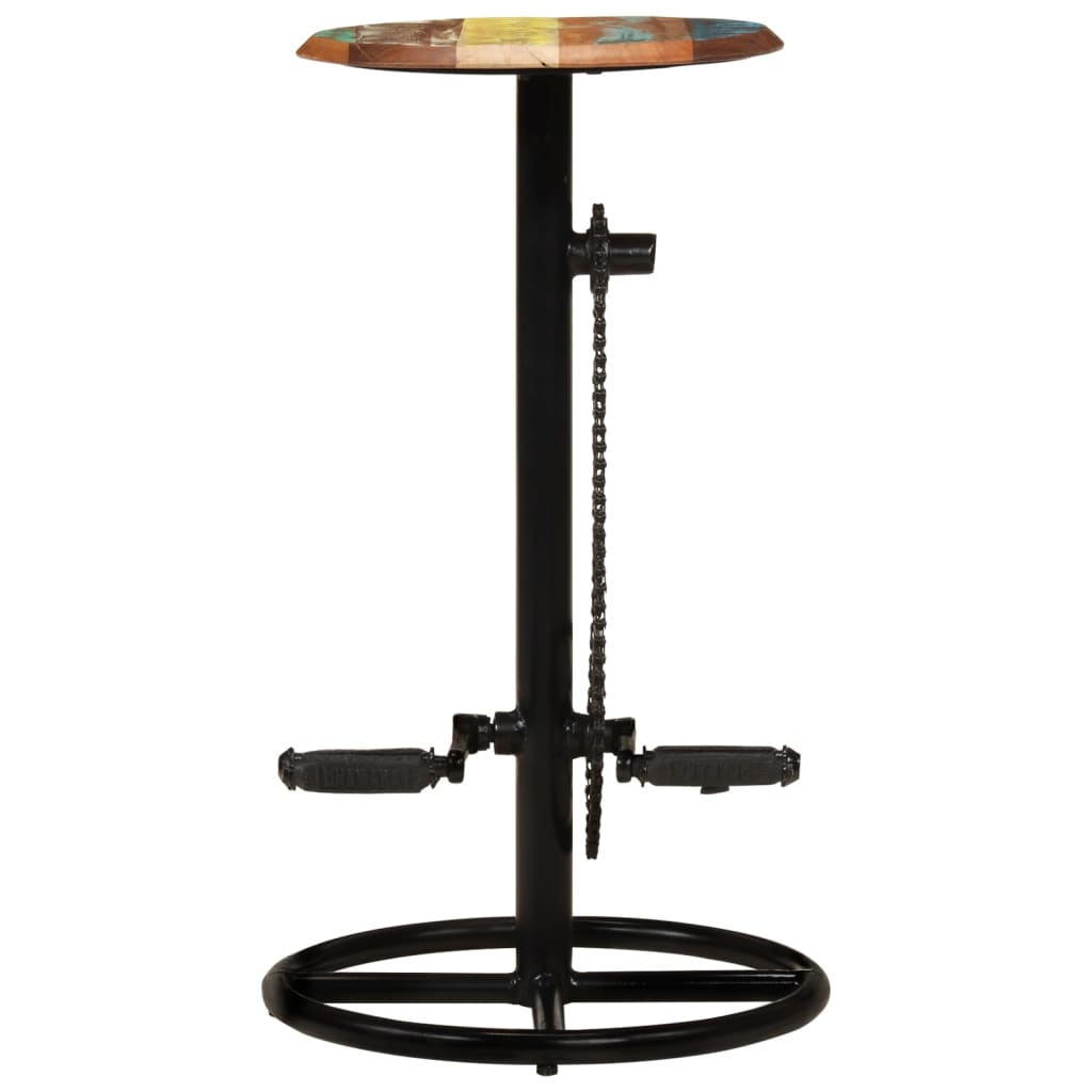 Barkrukken Massief Gerecycled Hout 38 x 38 x 76 cm Multikleur