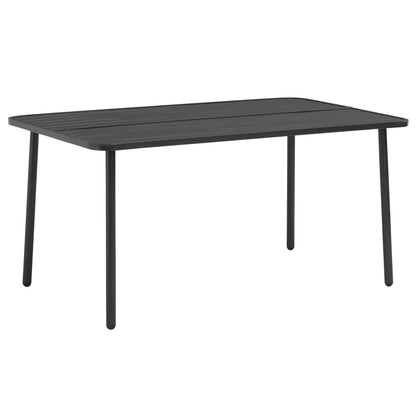 Tuintafel 150x90x72 cm staal donkergrijs