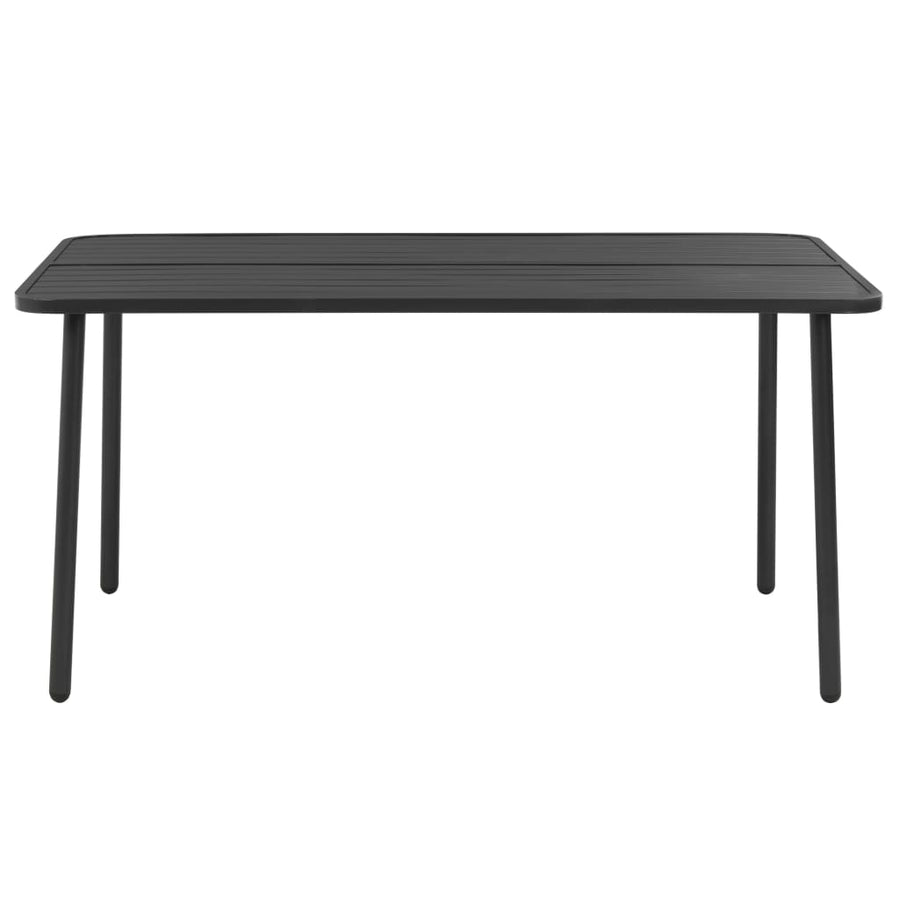 Tuintafel 150x90x72 cm staal donkergrijs