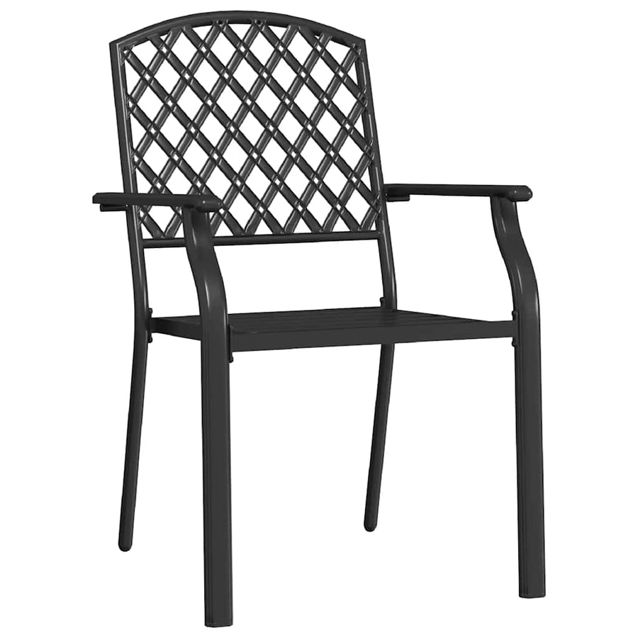 Tuinstoelen Stapelbaar Staal Antraciet 2