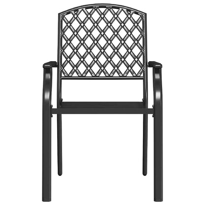Tuinstoelen Stapelbaar Staal Antraciet 2