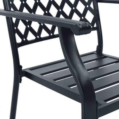 Tuinstoelen Stapelbaar Staal Antraciet 2